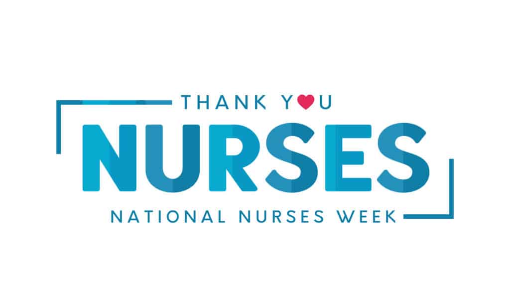 Thank You Nurses. National Nurses Week poster.